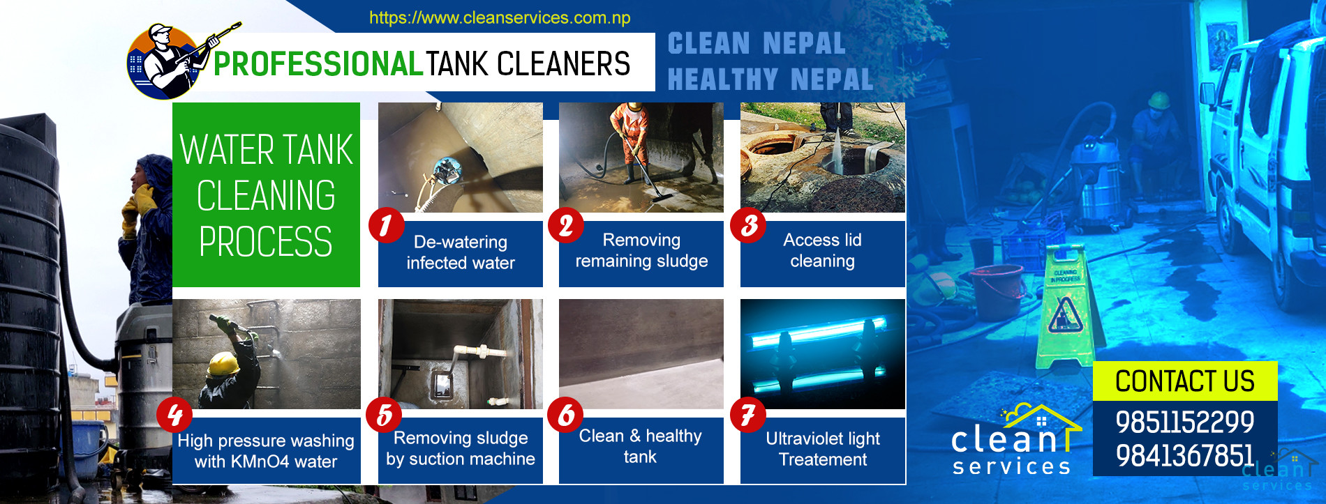 Professional water tank cleaners - Kathmandu, Nepal